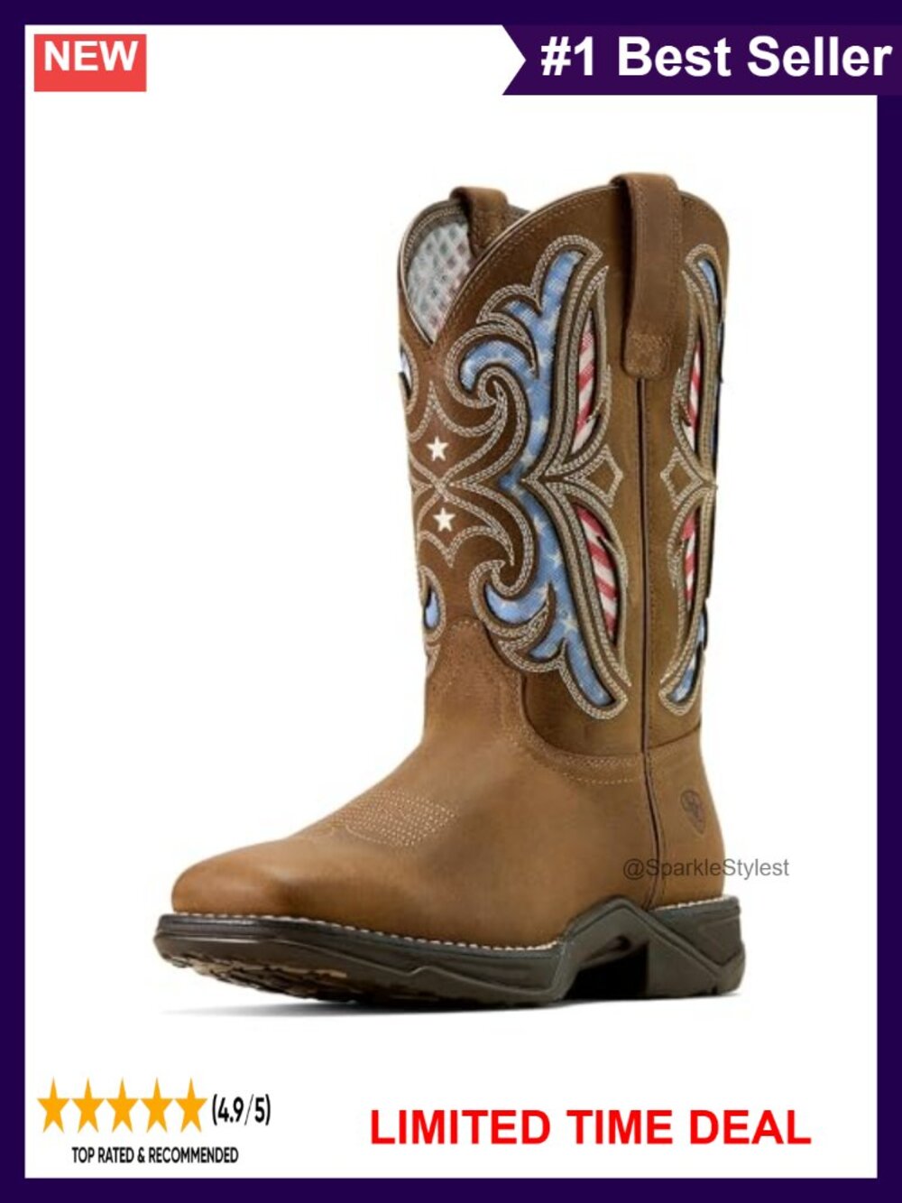 Square Toe Western Boot Faux Leather Knee High Equestrian